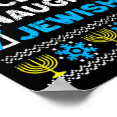 Poster Naughty Jewish Ugly Hanukkah Sweater Chanukah (Coin)