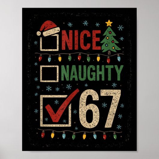 Poster Naughty Nice 67 Christmas Humor  (Devant)