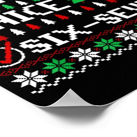 Poster Naughty Nice 6-7 Funny Brainrot Meme Ugly Xmas Six (Coin)