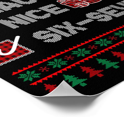 Poster Naughty Nice 6 7 Funny Brainrot Meme Ugly Xmas Six (Coin)