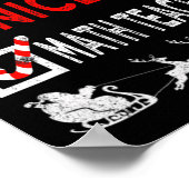 Poster Naughty Nice enseignant math Pajamas de Noël Drôle (Coin)