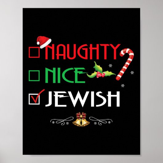 Poster Naughty Nice Groupe Juif Correspondant Cadeaux de (Devant)