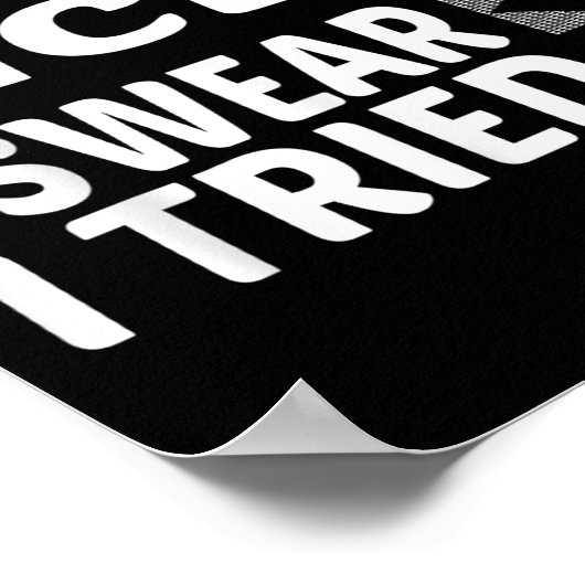 Poster Naughty Nice I Swear I Tried Funny Christmas (Coin)