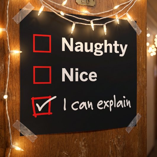 Poster Naughty Nice - Je peux expliquer
