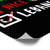 Poster Naughty Nice Libanais Drôle Liban Noël Sant (Coin)