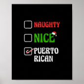 Poster Naughty Nice Puertorican Santa Holiday Sweet (Devant)