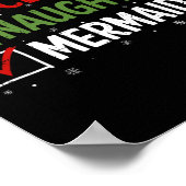 Poster Naughty Nice Sirène de Noël Pyjamas Santa Claus (Coin)