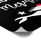 Poster Naughty Nice Sirène Funny Sirène Noël (Coin)