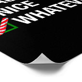 Poster Naughty Nice Whatever, Cool Christmas Funny Quotes (Coin)