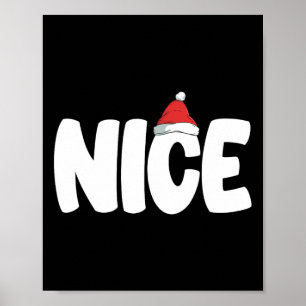 Poster Naughty Ou Nice Drôle Correspondant Famille De Noë