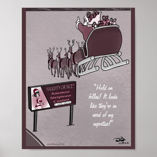 Poster Naughty ou Nice Holiday (Devant)