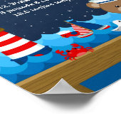 Poster Nautical Boy Bear Statistiques de naissance de la  (Coin)