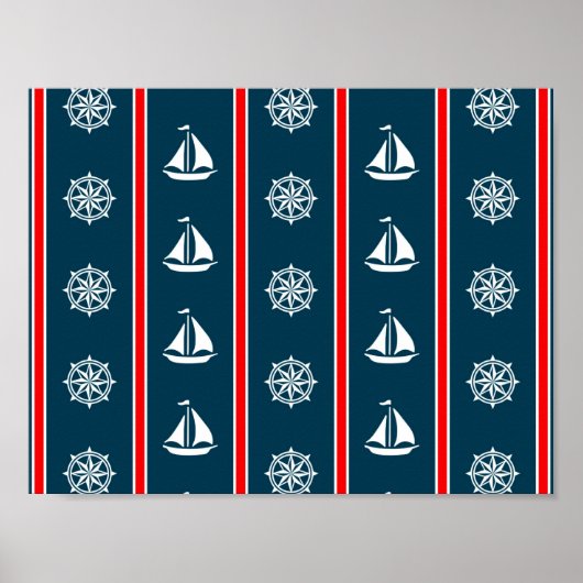 Poster Nautical design (Devant)