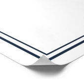 Poster Nautical Navy Wedding Entrance Sign (Coin)