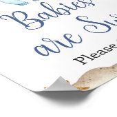 Poster Nautical Sailor Ahoy Baby shower Les bébés sont do (Coin)