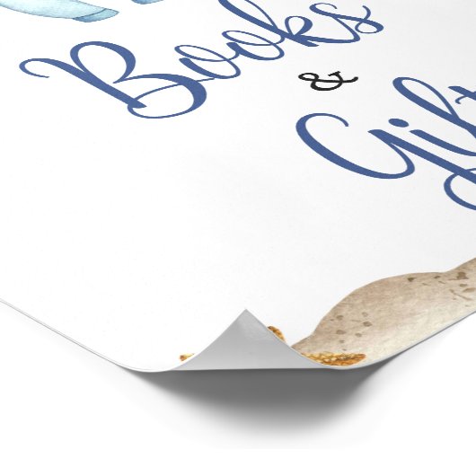 Poster Nautical Sailor Ahoy Baby showers Livres et Cadeau (Coin)