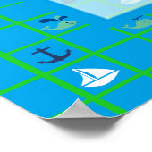 Poster Nautical Sailships Baby shower personaliser (Hoek)