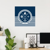 Poster Nautical themed design (Bureau à domicile)
