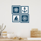 Poster Nautical themed design (Cuisine)