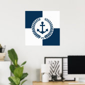 Poster Nautical themed design (Bureau à domicile)