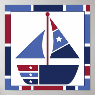 Poster Nautical Wave Nursery