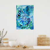 Poster Nautile Turquoise (Cuisine)
