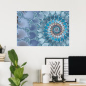 Poster Nautilus - Art fractal (Bureau à domicile)