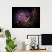Poster Nautilus fractal (Bureau à domicile)