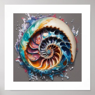 Poster Nautilus Shell Sea World