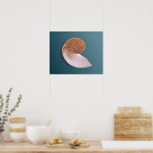 Poster Nautilus Shell sur Ocean Blue Fine Art Imprimer (Cuisine)