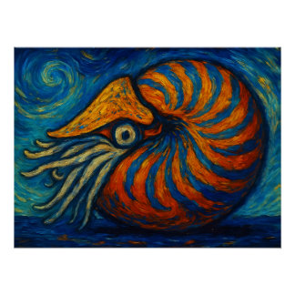 Poster Nautilus van Gogh