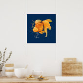 Poster nautique de la roue d'Ancre Goldfish (Cuisine)