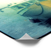 Poster nautique du homard Fishing Boat Maine (Coin)