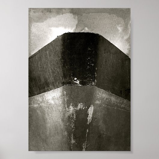 Poster nautique du navire Prow B&W (Devant)
