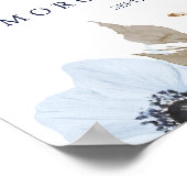 Poster Nautique moderne | Accueil Mariage floral (Coin)