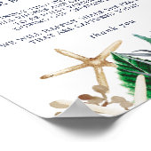 Poster Nautique moderne | Cérémonie verdoyante débranchée (Coin)