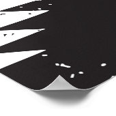 Poster Navajo Géométrique : Tribal Blanc Noir. (Coin)