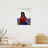 Poster Navajo Girl à cheval (Cuisine)
