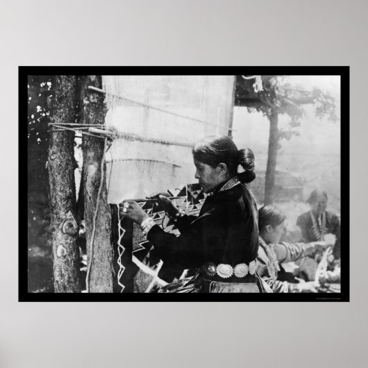 Poster Navajo Indian Weaver 1912 (Devant)