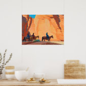 Poster Navajos dans un canyon, 1945 par Maynard Dixon (Cuisine)