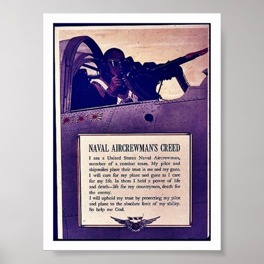 Poster Naval Aircrewman'a Creed (Devant)
