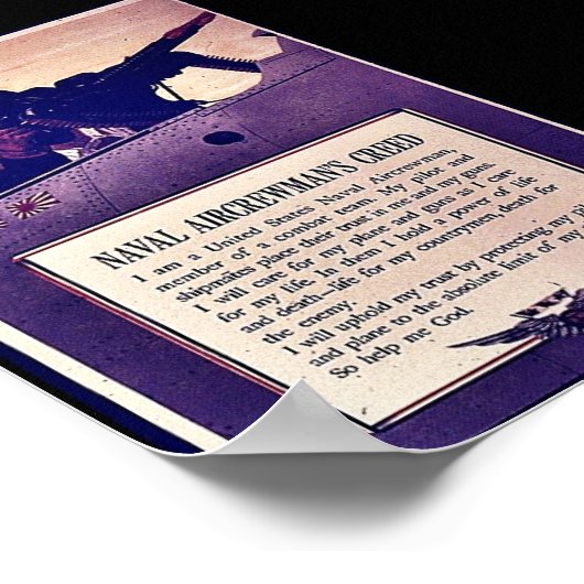 Poster Naval Aircrewman'a Creed (Coin)