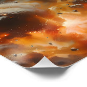 Poster Nave espacial futurista en combate intergaláctico (Coin)