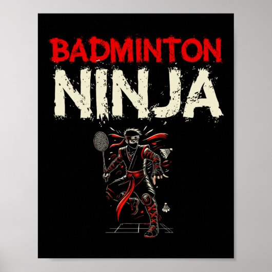 Poster Navette Badminton Ninja (Devant)