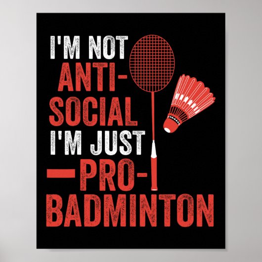 Poster Navette Badminton Player 6 (Devant)