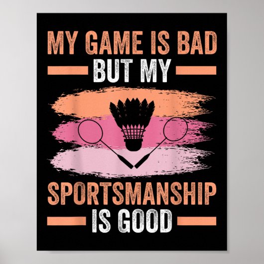 Poster Navette Badminton Player 7 (Devant)