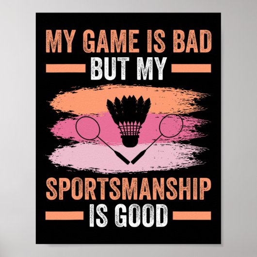 Poster Navette Badminton Player 9 (Devant)