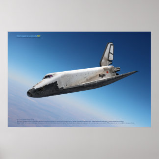 Poster Navette Bourane : Descente Atmosphérique Majestueu