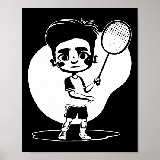 Poster Navette de sport Badminton Boy Racket (Devant)