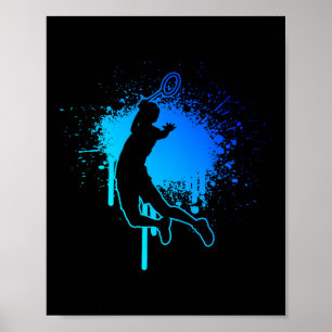 Poster Navette du joueur de badminton de squash